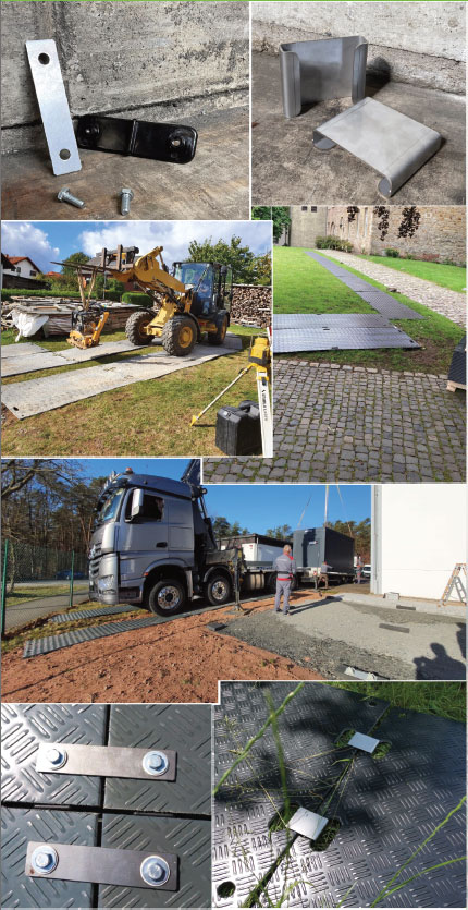 Bodenschutzplatten im Einsatz