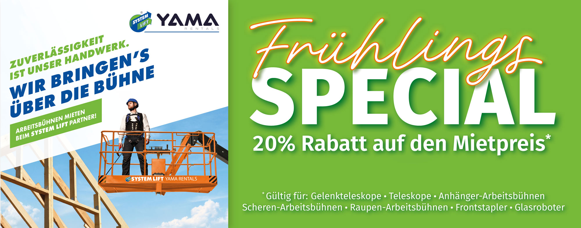 Yama Rentals Frühlings Spezial