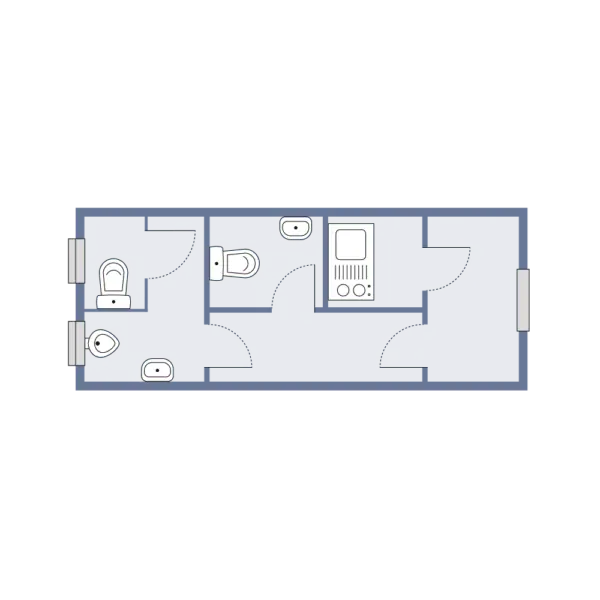 Damen-/Herren-Sanitärcontainer