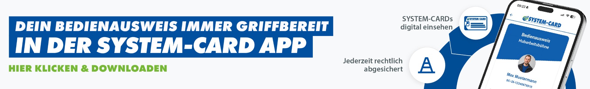 SYSTEM-CARD jetzt auch als App - Slider